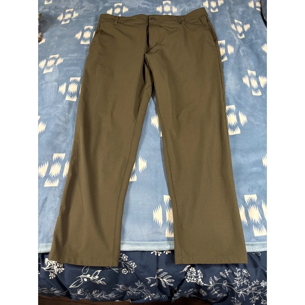 Lululemon Commission Slim-Fit Pant 36 Olive Green Warpstreme Commuter Trousers